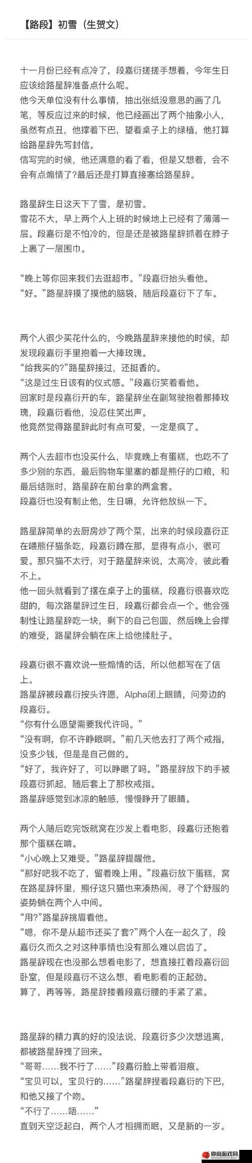 段嘉衍路星辞番外究竟有何精彩?探寻其中的甜蜜与感动
